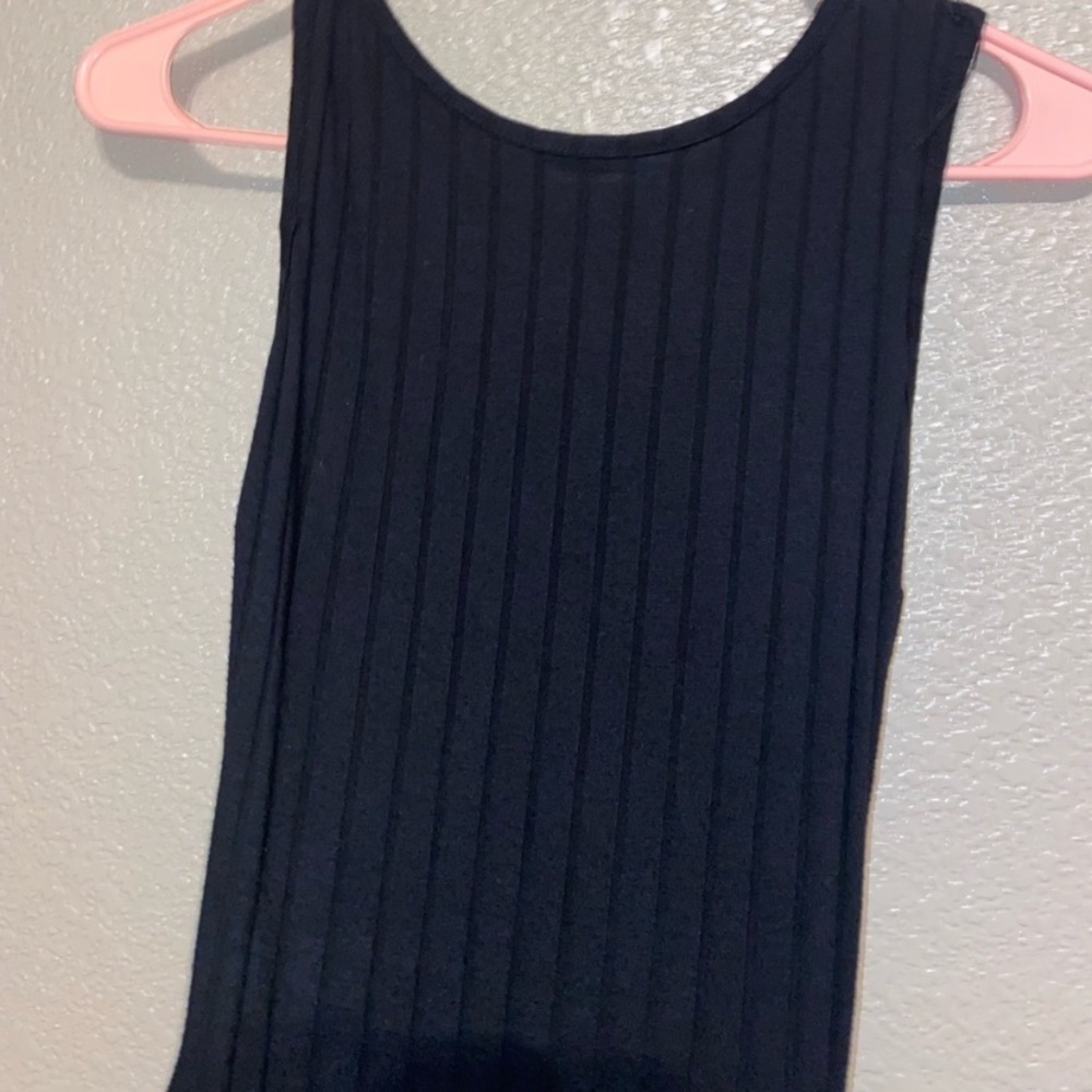 Black Ribbed Bodysuit - Picture 2 of 4